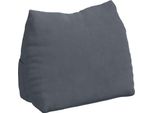 Vidaxl Cuscino Per Lo Schienale Grigio Scuro 45 X 20 X 35 Cm In Tessuto A Coste