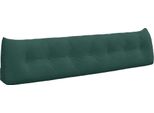 Vidaxl Cuscino Per Lo Schienale Verde Scuro 200 X 24 X 50 Cm In Velluto