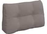 Vidaxl Cuscino Schienale Taupe 80 X 24 X 50 Cm In Tessuto
