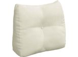 Vidaxl Cuscino Per Lo Schienale Crema 60 X 24 X 50 Cm Velluto