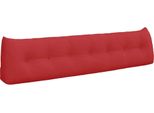Vidaxl Cuscino Per Schienale Rosso 200 X 24 X 50 Cm In Tessuto