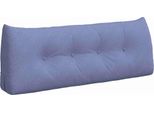 Vidaxl Cuscino Schienale Jeans Blu 120 X 24 X 50 Cm Tessuto