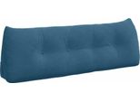 Vidaxl Cuscino Per Lo Schienale Blu 140 X 24 X 50 Cm In Velluto