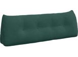 Vidaxl Cuscino Per Lo Schienale Verde Scuro 140 X 24 X 50 Cm In Velluto