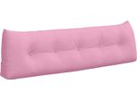 Vidaxl Cuscino Schienale Rosa 160 X 24 X 50 Cm In Tessuto