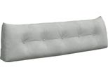 Vidaxl Cuscino Per Lo Schienale Grigio Chiaro 160 X 24 X 50 Cm In Velluto
