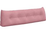 Vidaxl Cuscino Schienale Rosa 160 X 24 X 50 Cm In Velluto