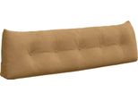 Vidaxl Cuscino Per Lo Schienale Marrone 160 X 24 X 50 Cm In Velluto