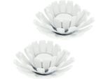 Relaxdays Set Di 2 Portacandele A Forma Di Fiore