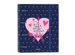 Raccoglitore Ad Anelli Safta Paris Pink Navy Blue 27 X 32 X 3,5 Cm