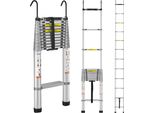 Scala Telescopica 4,59 M - Scala Pieghevole Antiscivolo - 90X48X8 Cm - Lega Di Alluminio - Portata 190 Kg - Riparazioni Domestiche Decorazione Pittura Murale - Sistema Di Bloccaggio