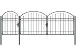 Vidaxl Cancello Da Giardino Ad Arco Grigio 4 X 1,25 M In Acciaio