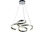 Trio Leuchten Led Lampada A Sospensione Francis 371310105, Alluminio Spazzolato, Incl. Led Da 52 Watt, Interruttore Dimmer