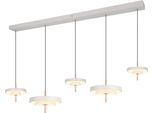 Lampada A Sospensione Led, Cct, Dimmerabile, Regolabile In Altezza, Grigio, L 140 Cm