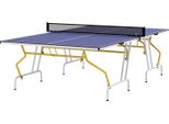 Tischtennisplatte Tischtennistisch In Viertel Klappbar Mit Tischtennisnetz, 2 Tischtennisschlägern, 3 Bällen, Blau