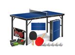 KESSER® Tischtennisplatte Mini mit Tischtennisschläger-Set, Tischtennisbällen und TT-Netz Indoor Unterwegs, laminierte Platte + klappbar – Kofferdesign, Kinder und Erwachsene – 153 x 76,5 cm