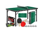 KESSER® Tischtennisplatte Mini mit Tischtennisschläger-Set, Tischtennisbällen und TT-Netz Indoor Unterwegs, laminierte Platte + klappbar – Kofferdesign, Kinder und Erwachsene – 153 x 76,5 cm