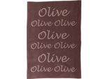 Geschirrtuch Stuco "Olive", Braun (Braun, Natur), B:50Cm L:70Cm, 100% Baumwolle, GeschirrtüCher, Geschirrtuch, Jacquardgewebe
