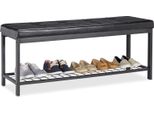 Relaxdays 10023311_46 Relaxdays Schuhbank Schwarz