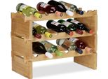 Relaxdays 10023410_348 Relaxdays Weinregal Braun 60,0 X 28,5 X 45,0 Cm