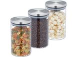 Set Di 3 Vasetti Relaxdays, 800 Ml Ciascuno