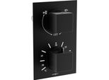 Mexen Cube Batteria Termostatica Vasca-Doccia A 2 Uscite, Nera - 77502-70