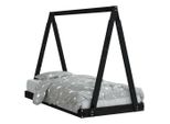 Vidaxl Letto Per Bambini Nero 80X160 Cm In Legno Di Pino Massiccio