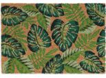 Relaxdays Zerbino In Cocco Foglie Di Monstera