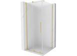 Mexen Velar Cabina Doccia Scorrevole 120 X 120 Cm, Smerigliata, Oro Spazzolato - 871-120-120-31-55
