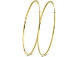 New Bling 9NB-0566 Orecchini In Argento - 30 Mm - Tubo Rotondo - Cerniera - Color Oro