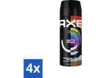 Axe - Deodorante Spray - Unite - Nutriente - Profumo Speziato - 150 Ml - Confezione Risparmio - 4 Pezzi