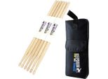 Bacchette Keepdrum 5A Hickory 3 Paia Con Borsa Portabacchette