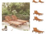 Vidaxl Lettini Prendisole 2 Pz. Legno Massiccio Di Acacia - Lettini Prendisole