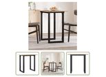 The Living Store Tavolo Da Pranzo O-Frame 80X50X75 Cm In Pino Massiccio E Ghisa