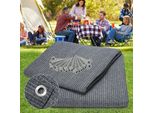 Jiubiaz Tenda Tappeto Campeggio Attrezzature Impermeabile Campeggio Tappeto Tenda Pavimento Tenda All'aperto Tarpaulin Picnic Coperta Tenda Pad Caravan 300X300Cm