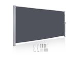 Fiqops Tenda Da Sole Laterale Schermo Privacy 180*300Cm Tenda Da Sole Parete Laterale Protezione Solare Tenda Da Sole Parete Campeggio Grigio