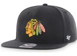 47 Brand Snapback Cap - Captain Chicago Blackhawks, Farbe: Schwarz, Osfa
