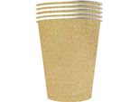 Bicchieri Di Carta American Cups Riciclabili Decorazione Per La Tavola Oro 10 Pezzi 530 Ml -