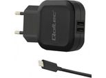 Qoltec 50188 Mobile Device Charger Black Indoor