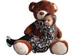 Orsacchiotto Xxl 160 Cm - Peluche Grande - Peluche Con Nastro - Bronzo