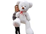 Orsacchiotto Xxl 160 Cm - Peluche Grande - Peluche Con Nastro - Bianco