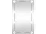 Vidaxl Specchio Da Parete Con Luci Led 50X80 Cm Vetro Rettangolare