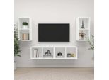 Maison Exclusive - Mobile Tv A Parete 4 Pz Bianco In Truciolato