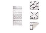 Vidaxl Tappeto Lavabile 80X300 Cm Bianco E Nero Antiscivolo - Tappeti