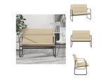 Panca Vidaxl Crema 100X64X80 Cm In Tessuto - Panche
