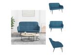 Vidaxl Panca Blu 110X76X80 Cm In Velluto - Panche