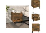 Vidaxl Comodino In Rovere Fumé 40X35X47,5 Cm - Comodini