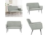 Vidaxl Panca Grigio Chiaro 108X79X79 Cm In Velluto - Panca - Panche - Panca - Panca Da Ingresso