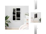 Vidaxl Armadio Portagioie Con Specchio A Parete Bianco 30X8,5X90 Cm - Specchio
