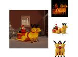 Vidaxl Babbo Natale Gonfiabile Con Renna Led 130 Cm - Luci Di Natale
